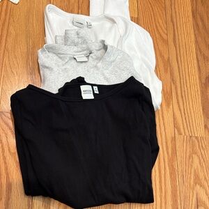 Bundling 3 color rubbed long sleeve Artzia tops